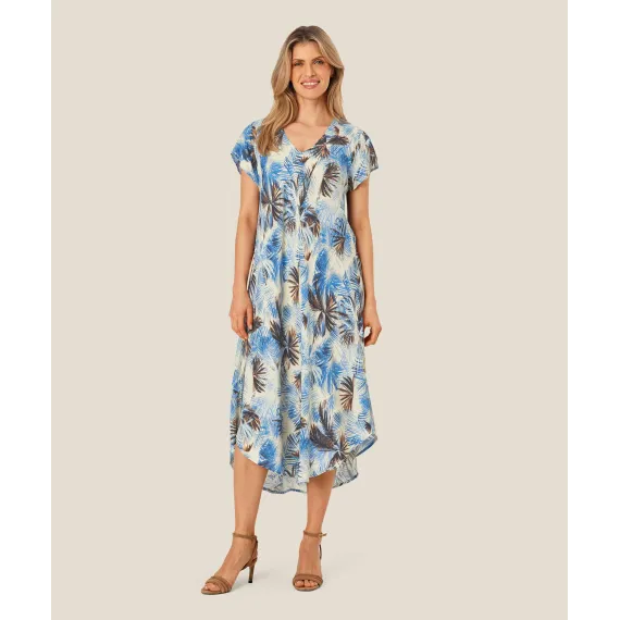 Masai, Nebili kjole. Blå-blomstret: Mood Indigo