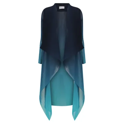 Alquema. Collare coat.Twilight Blue to Peacock