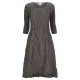 Alquema. 3/4 Sleeve Smash Pocket Dress. Smoky chocolate