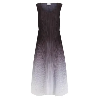 Alquema. Long estrella dress. Onyx to snow
