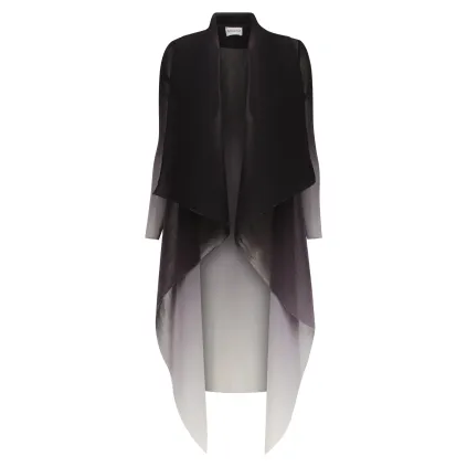 Alquema. Collare coat. Onyx to snow