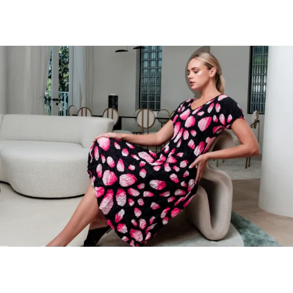 Alquema. Smash Dress. Indigo petals