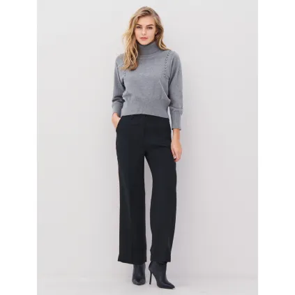 NÜ. ADEA strikkebluse. Grey mix