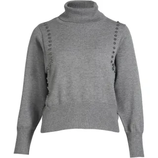 NÜ. ADEA strikkebluse. Grey mix