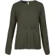 NÜ. ANNI drapert bluse. Dark green
