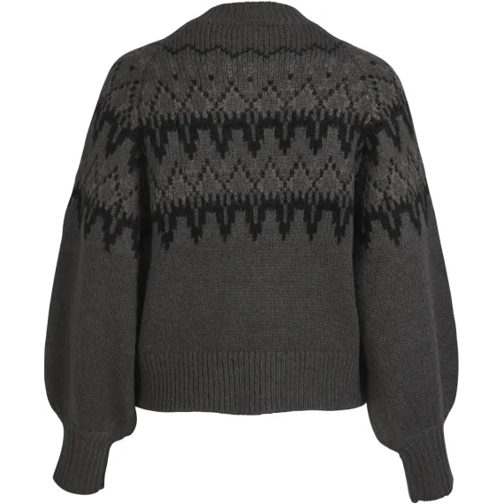 NÜ. ALENA strikket genser. Grey mix