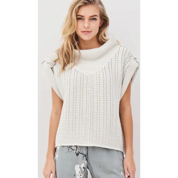 NÜ. Zindy strikkebluse. Bone