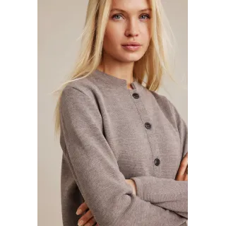 Sibin Linnebjerg. DELL cardigan. Light melange grey