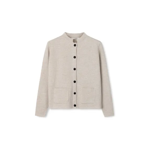 Sibin Linnebjerg. DELL cardigan. Light melange grey