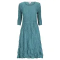 Alquema. 3/4 Sleeve Smash Pocket Dress. Smoky blue