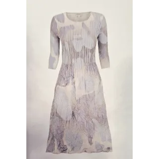 Alquema. 3/4 Sleeve Smash Pocket Dress. Lyric blues