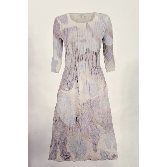 Alquema. 3/4 Sleeve Smash Pocket Dress. Lyric blues
