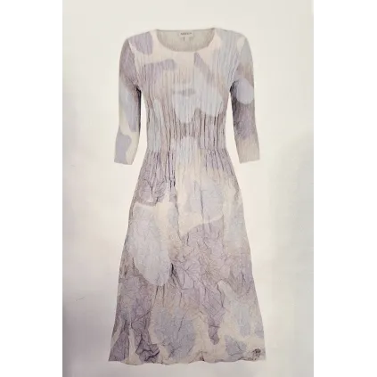 Alquema. 3/4 Sleeve Smash Pocket Dress. Lyric blues
