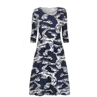 Alquema. 3/4 Sleeve Smash Pocket Dress. Storm