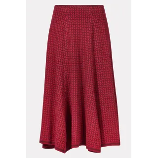 Himalaya.  Sisa jaquard langt skjørt. Aubergine/bordeaux