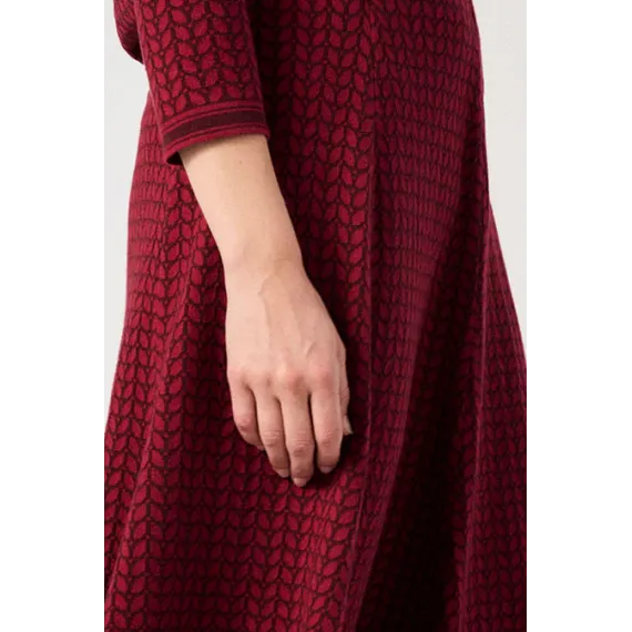 Himalaya.  Sisa jaquard langt skjørt. Aubergine/bordeaux