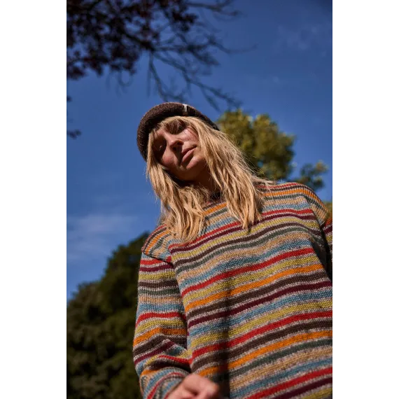 Himalaya. Iris. Stripet ullgenser. Multicol.