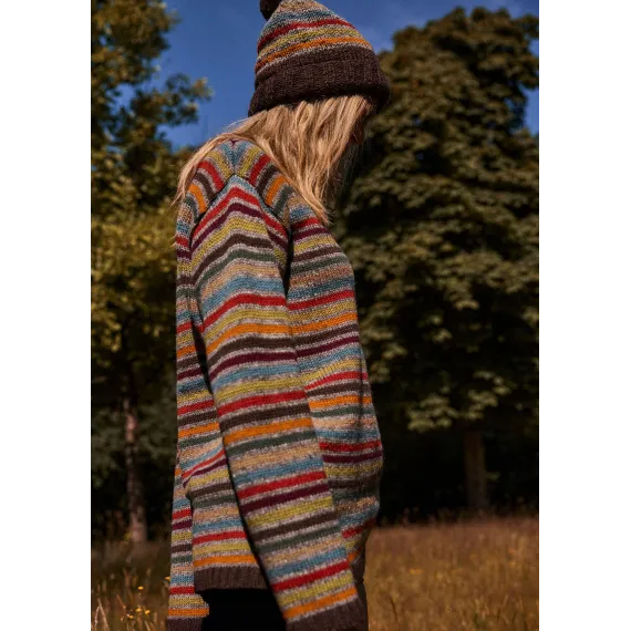 Himalaya. Iris. Stripet ullgenser. Multicol.