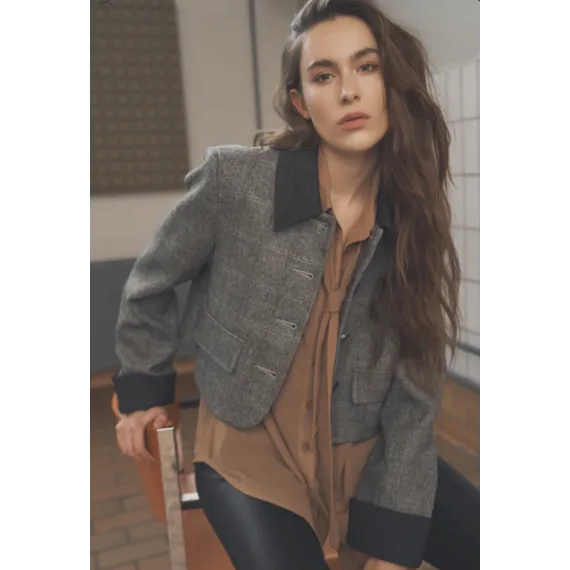 NÜ. ANGELA jakke. Grey mix