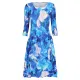 Alquema. 3/4 Sleeve Smash Pocket Dress. Ocean sweet pea