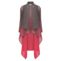 Alquema. Collare coat. Smoky hot pink
