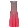 Alquema. Long estrella dress.Smoky hot pink