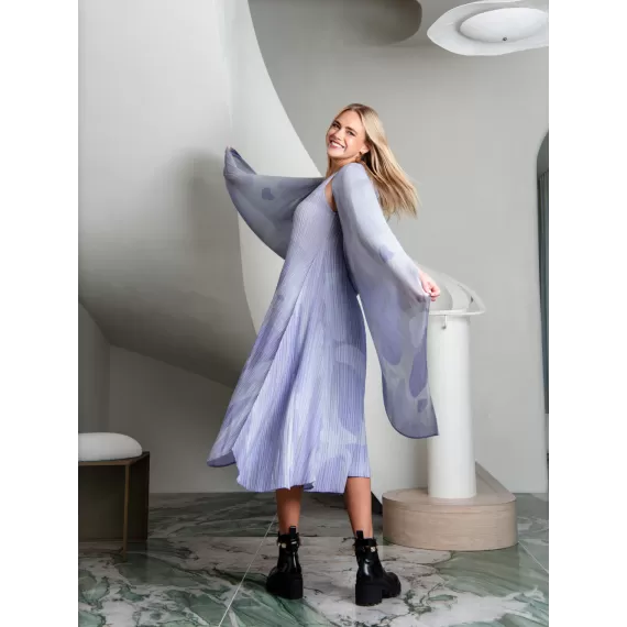 Alquema. Long estrella dress. Deep nile