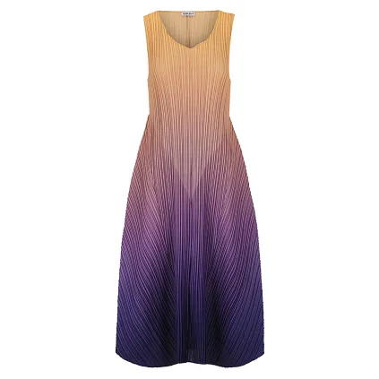 Alquema. Long estrella dress. Honey Gold Astral