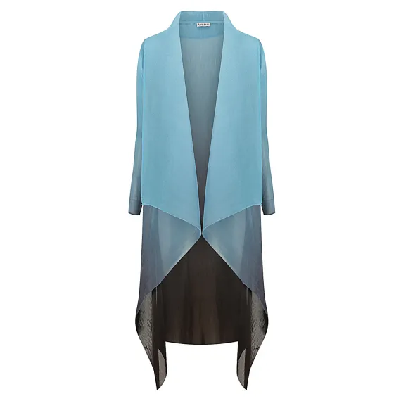 Collare coat. Blue topaz