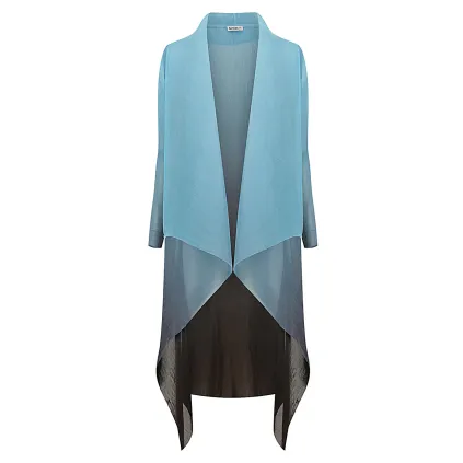 Collare coat. Blue topaz