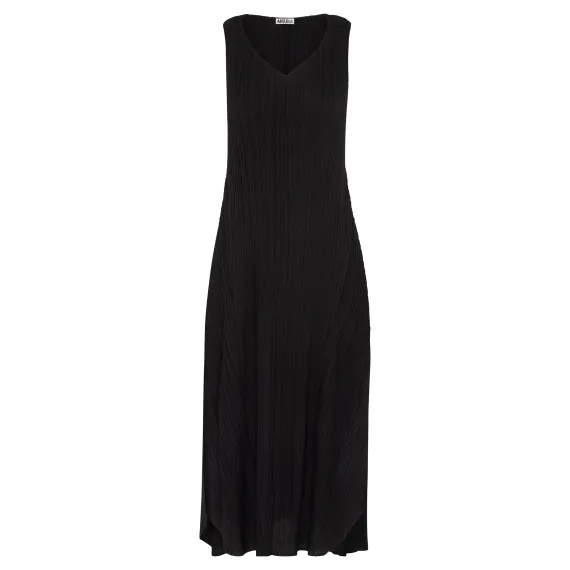 Alquema. Long estrella dress. Plain black