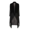 Alquema. Collare coat. Plain black