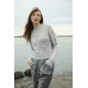 Jane Lushka.Pullover shiny alpaca. Silver