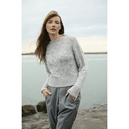 Jane Lushka.Pullover shiny alpaca. Silver