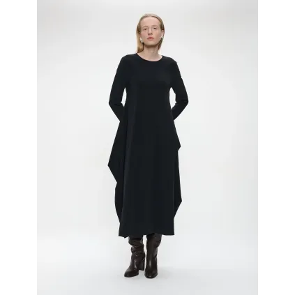 Jane Lushka.  Isabel dress LS technical jersey Black
