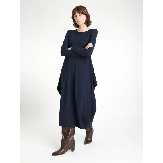 Jane Lushka.  Isabel dress LS technical jersey Blue