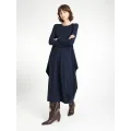 Jane Lushka.  Isabel dress LS technical jersey Blue