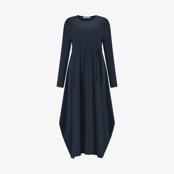 Jane Lushka. ARMY GREEN Isabel dress LS technical jersey.