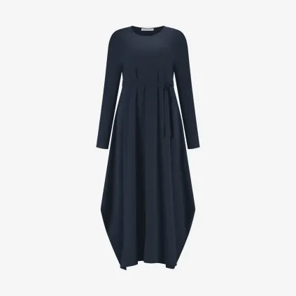 Jane Lushka. ARMY GREEN Isabel dress LS technical jersey.