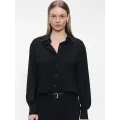 Jane Lushka.Ivona blouse technical jersey. Black