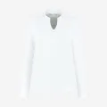 Jane Lushka. Andrea top LS technical jersey. White