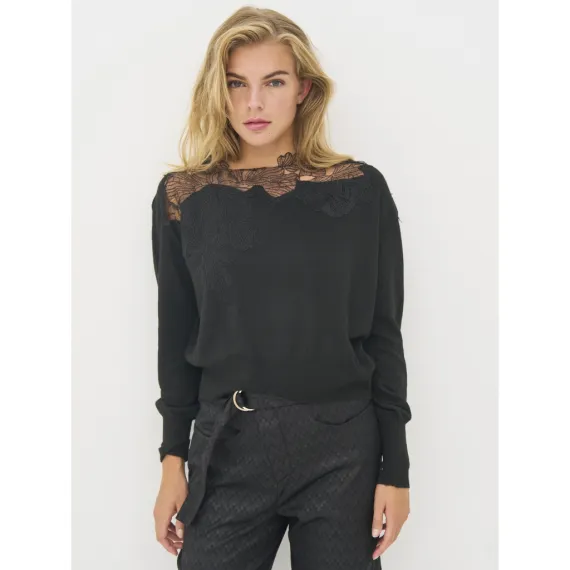 NÜ. Bobbi blouse knit. Sort