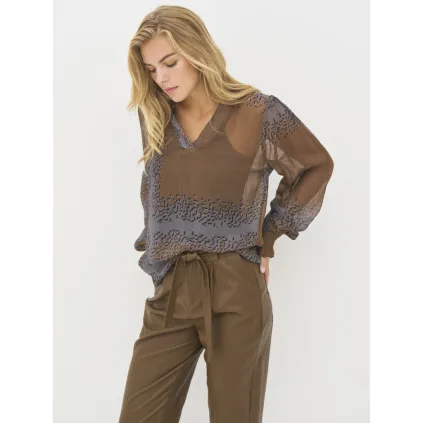 NÜ.BIANCA bluse. Dark Earth mix