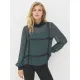 NÜ.BILLIE bluse. Petrol green mix