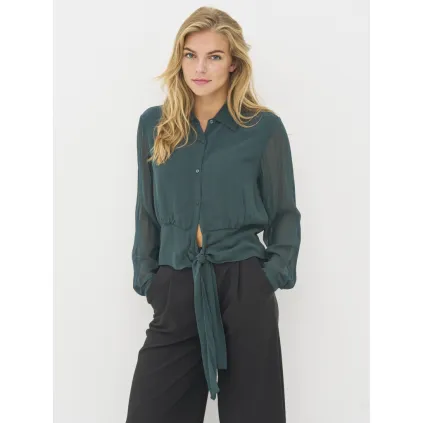 NÜ.BILLIE skjorte. Petrol green mix