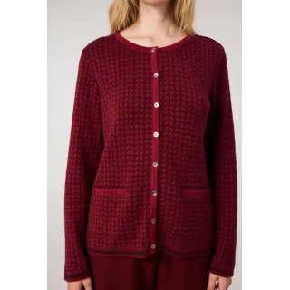 Himalaya.  Raida jacquard jakke. Aubergine/bordeaux