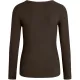 LA ROUGE. Lisa L/S t-shirt. Dark brown