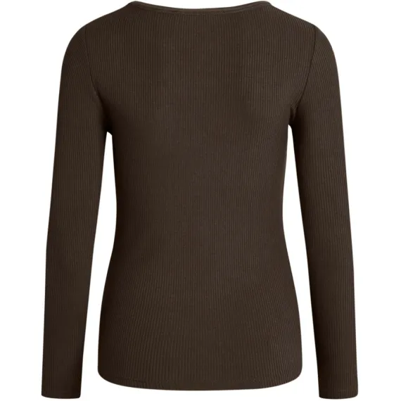 LA ROUGE. Lisa L/S t-shirt. Dark brown