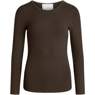LA ROUGE. Lisa L/S t-shirt. Dark brown