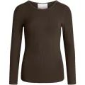 LA ROUGE. Lisa L/S t-shirt. Dark brown